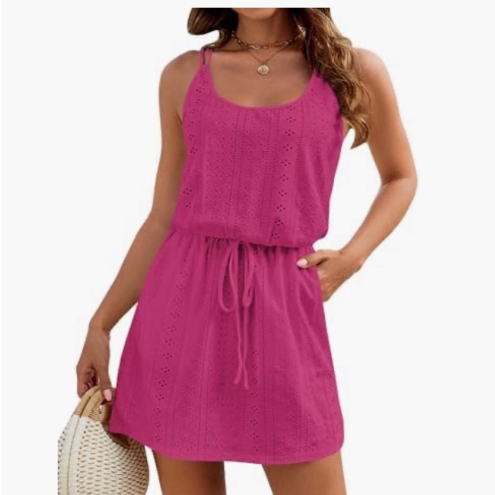 Blooming Jelly Womens size Large Pink Swimsuit Swim Coverup Boho Summer